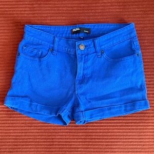 BDG blue shortie shorts size 28
